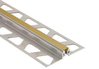 SCHLUTER SYSTEMSSCHLUTER SYSTEMS Schluter®-DILEX-AKWS Surface joint profile with 1/4” (6 mm)-wide PVC movement zone aluminumlight beige9 mm (11/32")-250 cm (8' 2-1/2")SCHLUTER SYSTEMS Schluter®-DILEX-AKWS Surface joint profile with 1/4” (6 mm)-wide PVC movement zone