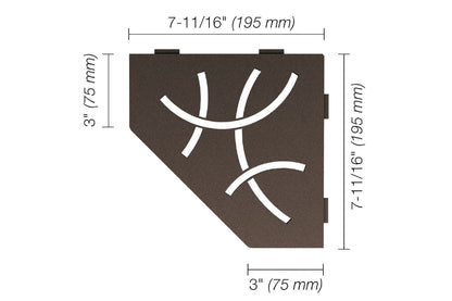 Schluter®-SHELF-E Corner shelf designed for tiled walls