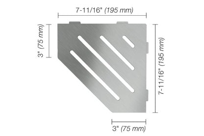 Schluter®-SHELF-E Corner shelf designed for tiled walls