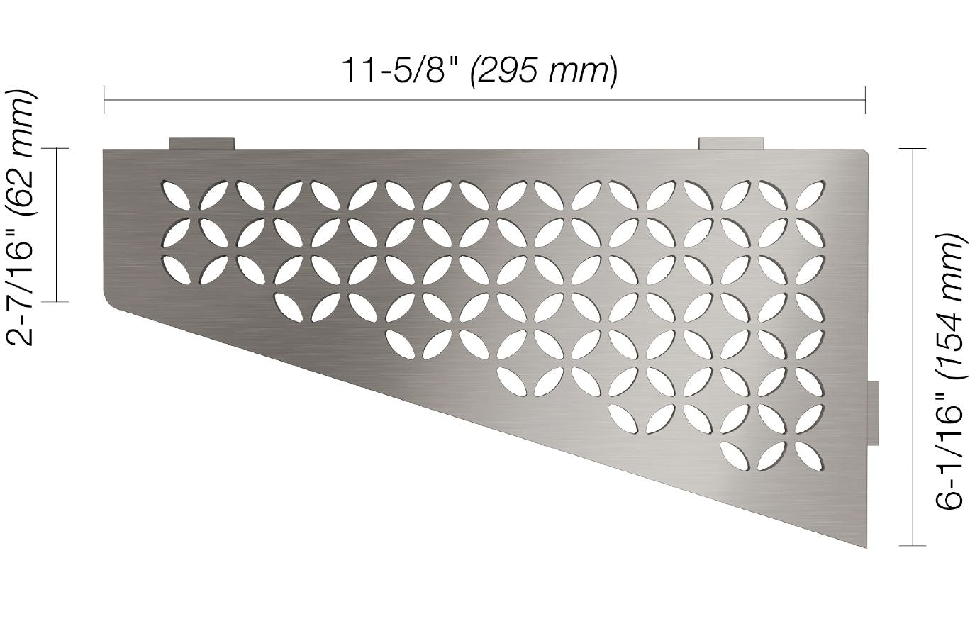 Schluter®-SHELF-E Corner shelf designed for tiled walls