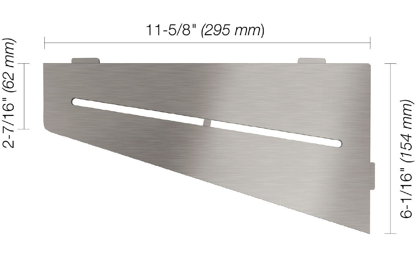 Schluter®-SHELF-E Corner shelf designed for tiled walls