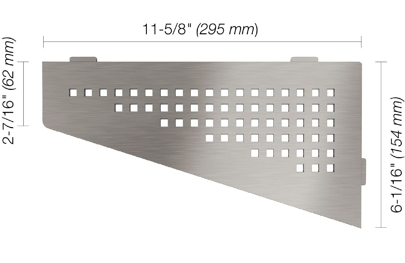 Schluter®-SHELF-E Corner shelf designed for tiled walls