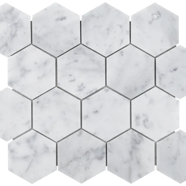 Arizona TileARIZONA TILE Bianco Carrara Bianco CarraraHex 3 x 3 MeshPolishedARIZONA TILE Bianco Carrara