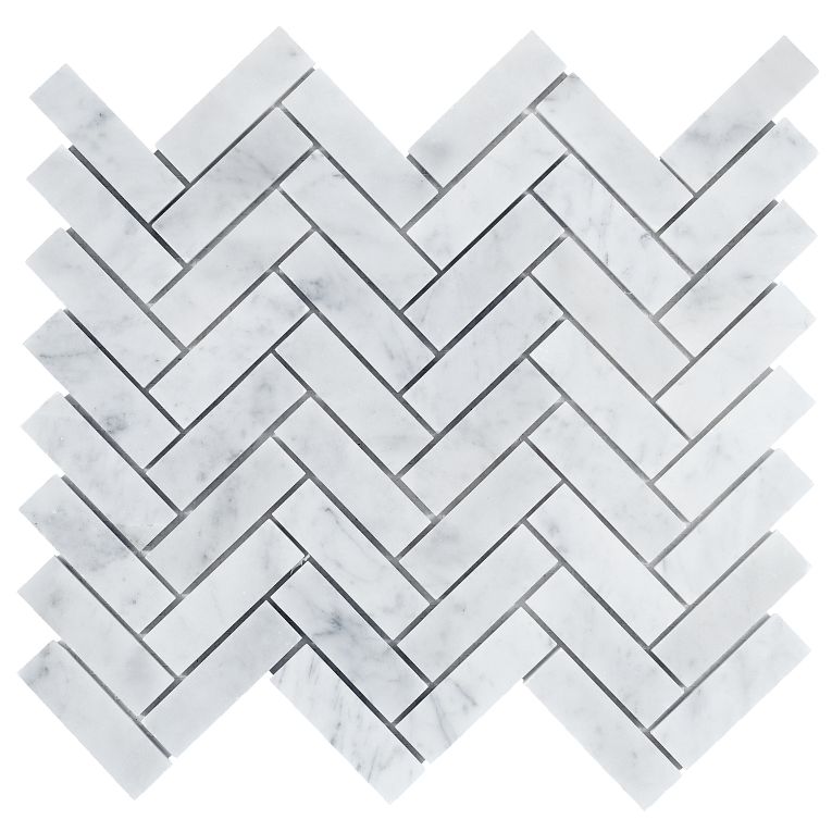 Arizona TileARIZONA TILE Bianco Carrara Bianco CarraraHerringbone 1 x 3 MeshPolishedARIZONA TILE Bianco Carrara