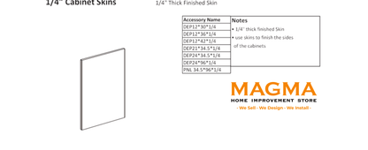 Highland Cabinets1/4" Cabinet Skins - Shaker Kitchen Cabinet WhiteDEP 12*30*1/41/4" Cabinet Skins - Shaker Kitchen Cabinet