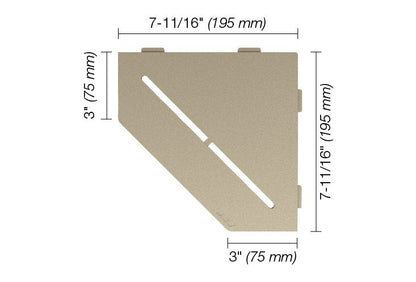 Schluter®-SHELF-E Corner shelf designed for tiled walls