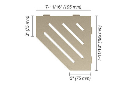 Schluter®-SHELF-E Corner shelf designed for tiled walls