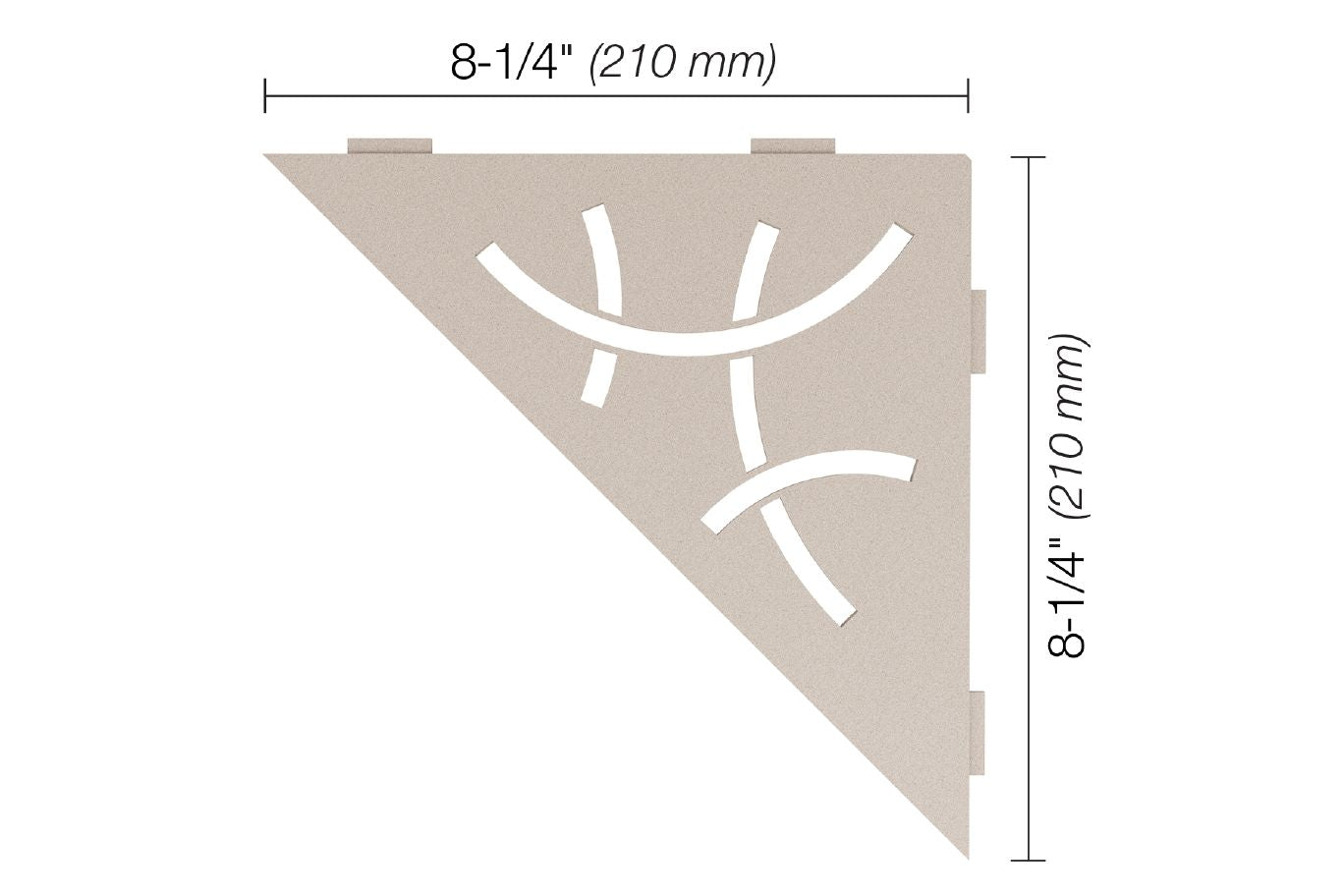 Schluter®-SHELF-E Corner shelf designed for tiled walls