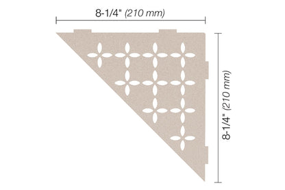 Schluter®-SHELF-E Corner shelf designed for tiled walls