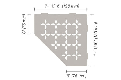 Schluter®-SHELF-E Corner shelf designed for tiled walls