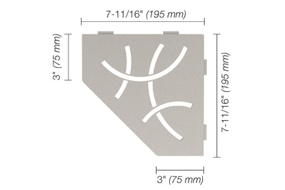 Schluter®-SHELF-E Corner shelf designed for tiled walls