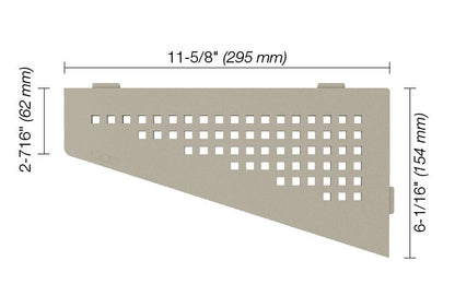 Schluter®-SHELF-E Corner shelf designed for tiled walls