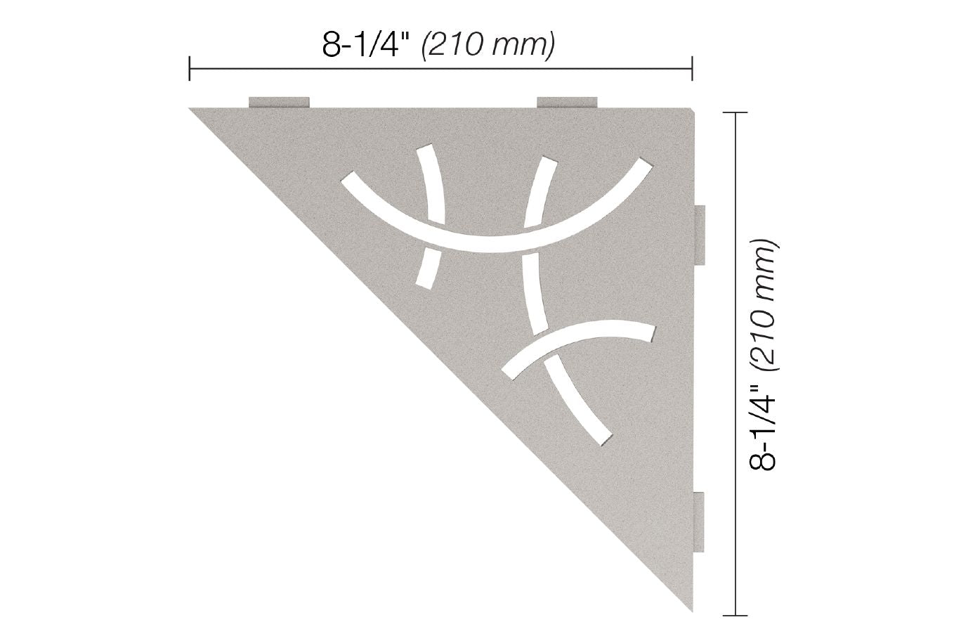 Schluter®-SHELF-E Corner shelf designed for tiled walls