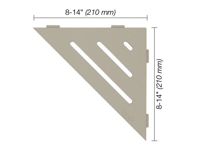 Schluter®-SHELF-E Corner shelf designed for tiled walls