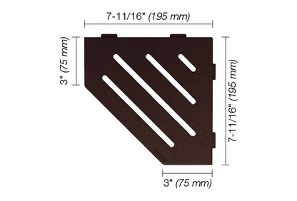 Schluter®-SHELF-E Corner shelf designed for tiled walls