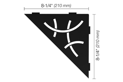 Schluter®-SHELF-E Corner shelf designed for tiled walls