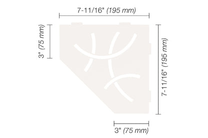 Schluter®-SHELF-E Corner shelf designed for tiled walls