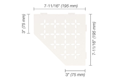 Schluter®-SHELF-E Corner shelf designed for tiled walls