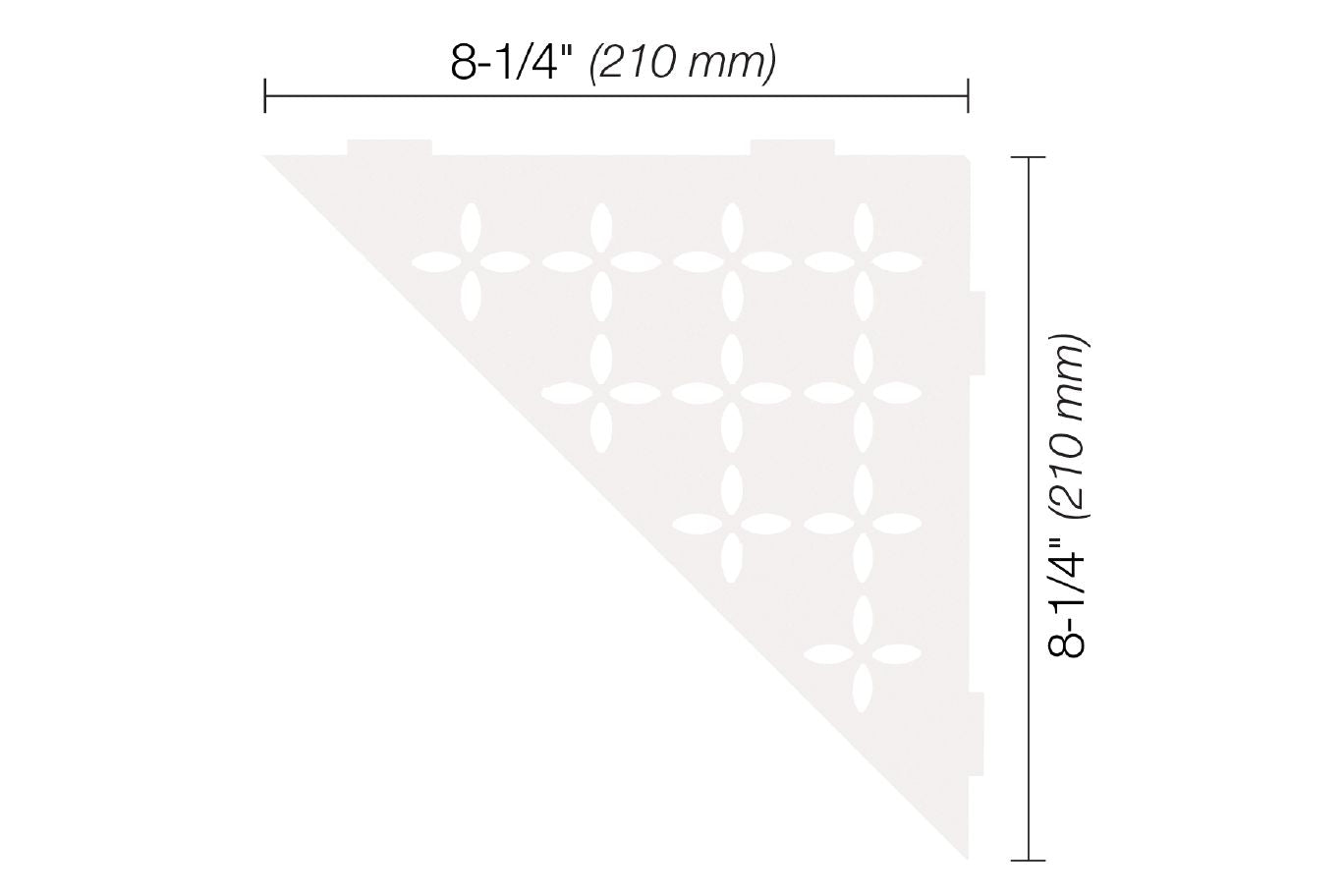 Schluter®-SHELF-E Corner shelf designed for tiled walls