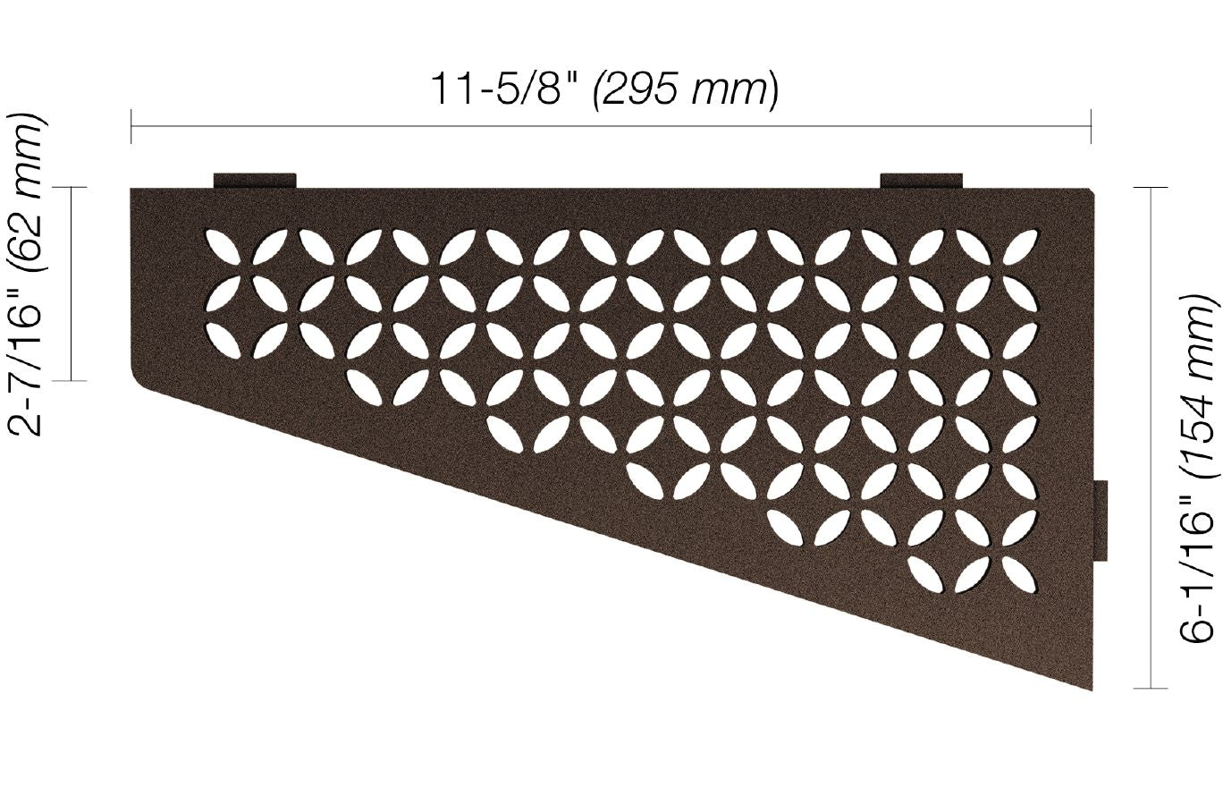 Schluter®-SHELF-E Corner shelf designed for tiled walls