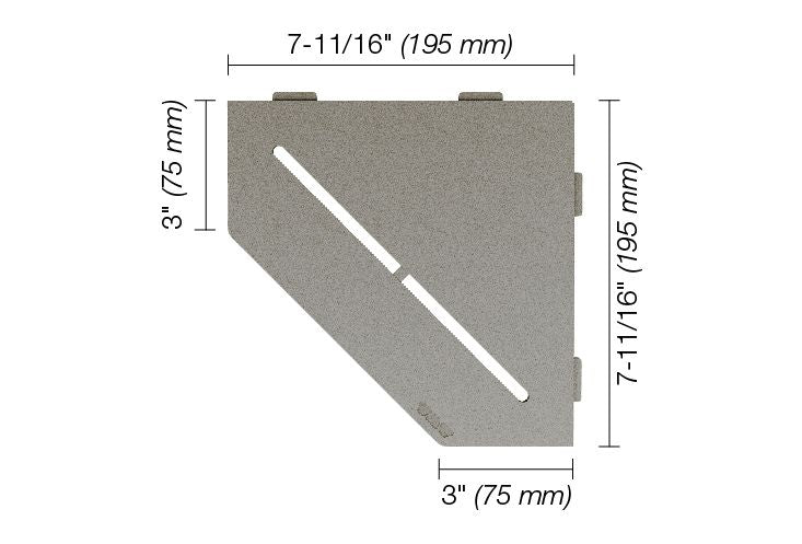 Schluter®-SHELF-E Corner shelf designed for tiled walls