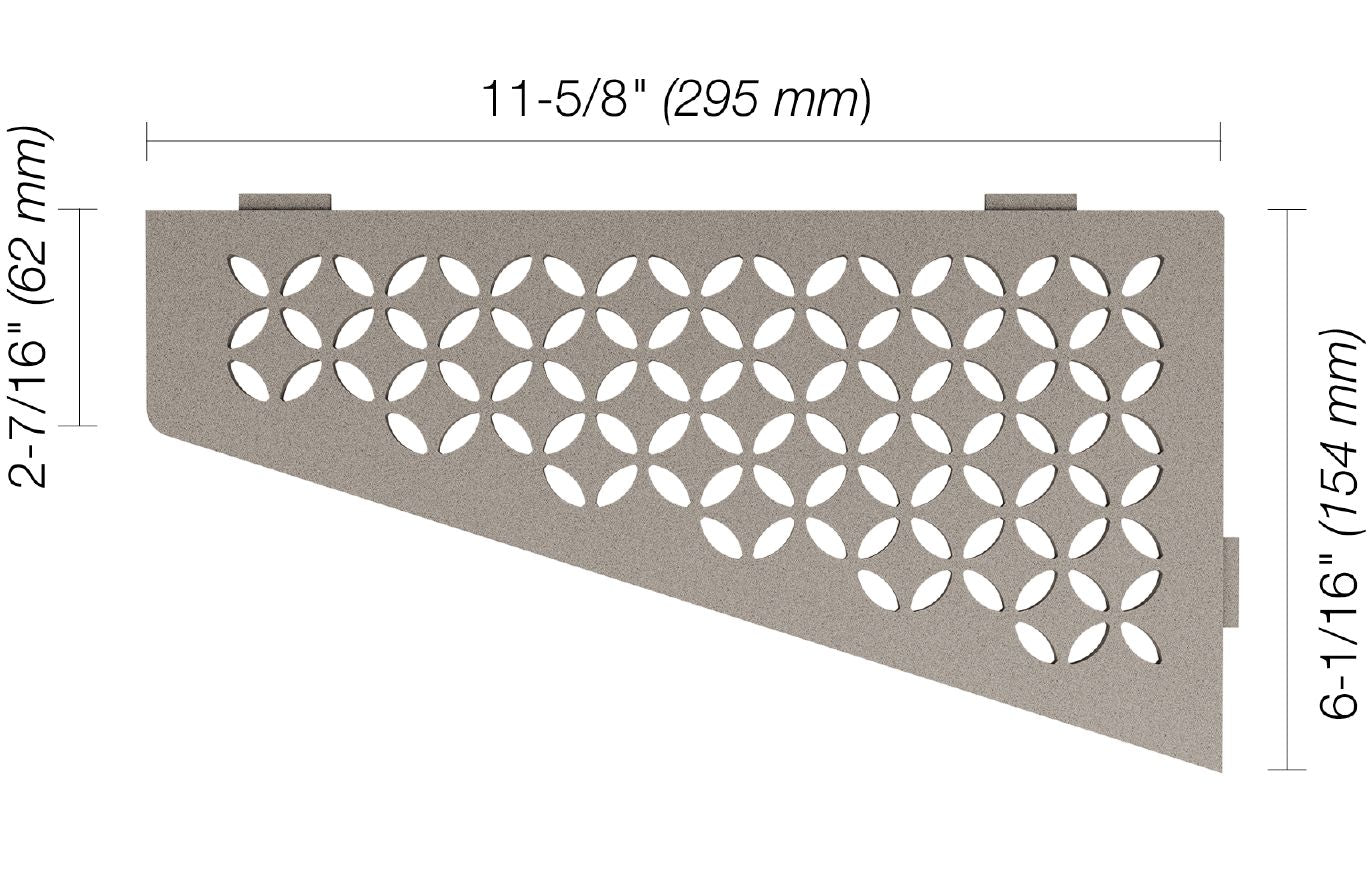 Schluter®-SHELF-E Corner shelf designed for tiled walls