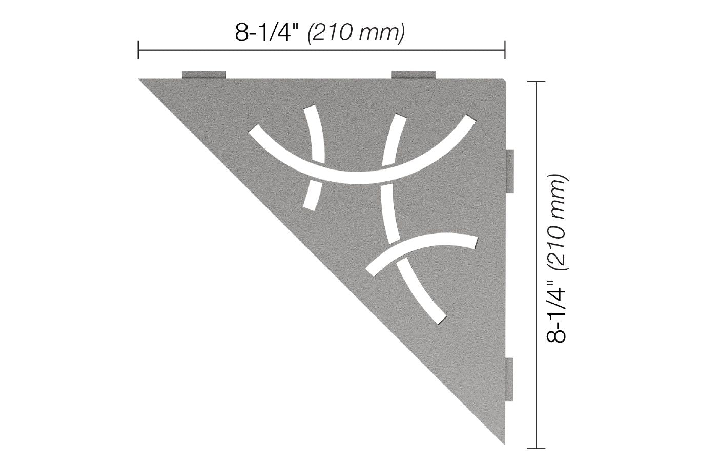 Schluter®-SHELF-E Corner shelf designed for tiled walls