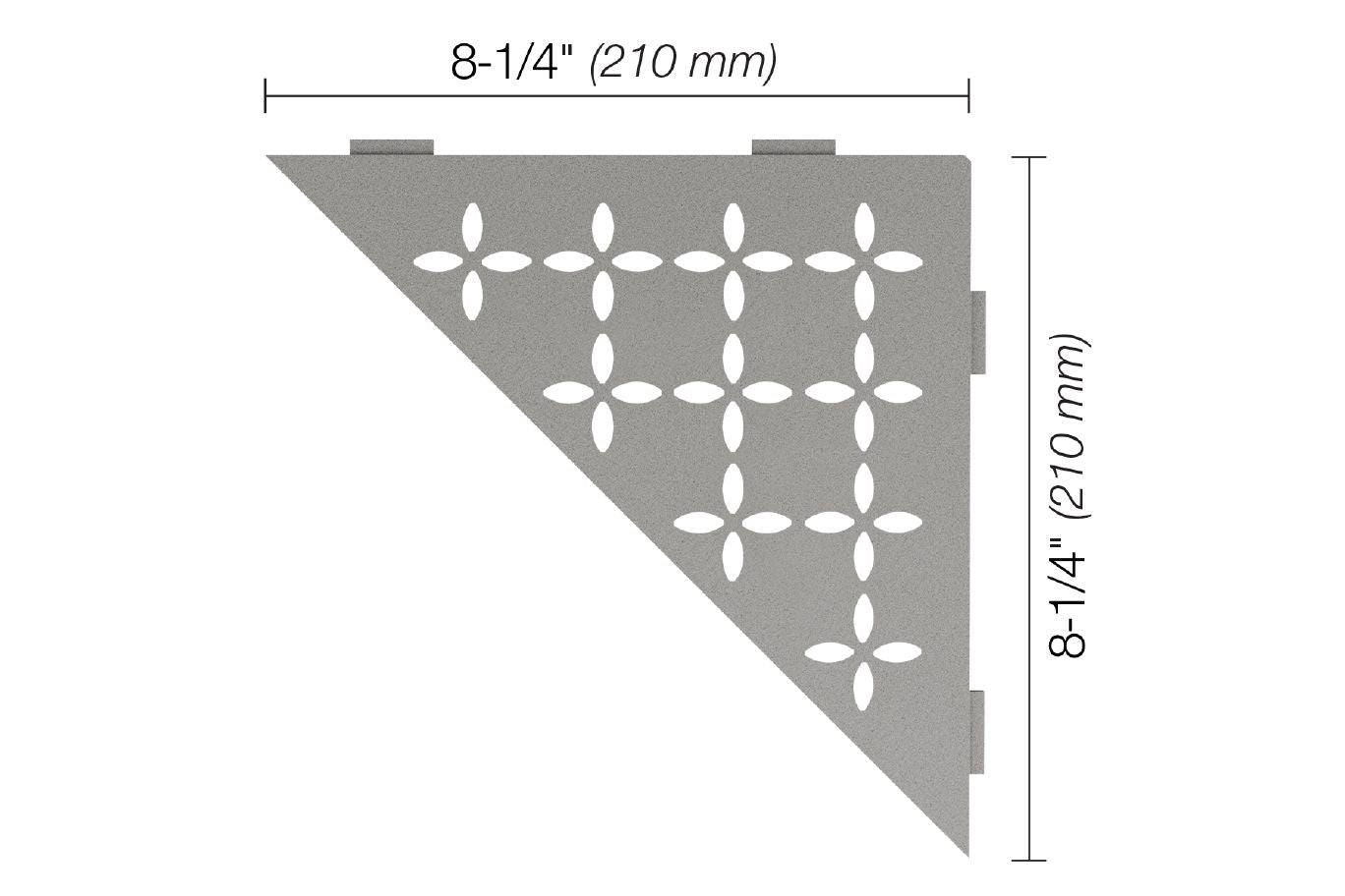 Schluter®-SHELF-E Corner shelf designed for tiled walls