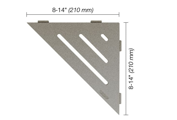 Schluter®-SHELF-E Corner shelf designed for tiled walls