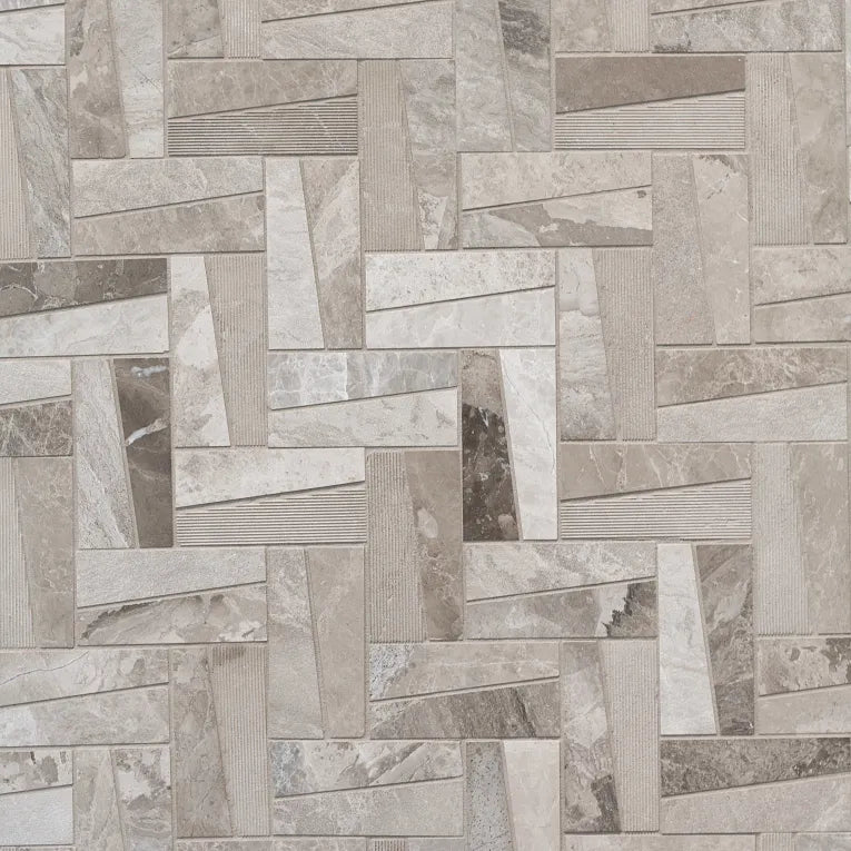 MAGMA Store & ServicesARIZONA TILE Atlantic Grey Natural Stone Mosaics Large ChevronHonedARIZONA TILE Atlantic Grey Natural Stone Mosaics