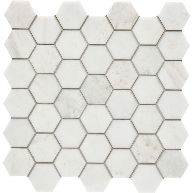 MAGMA Store & ServicesARIZONA TILE Calacatta Umber Hond Marble Tile 2 x 2 Hexagon MeshARIZONA TILE Calacatta Umber Hond Marble Tile