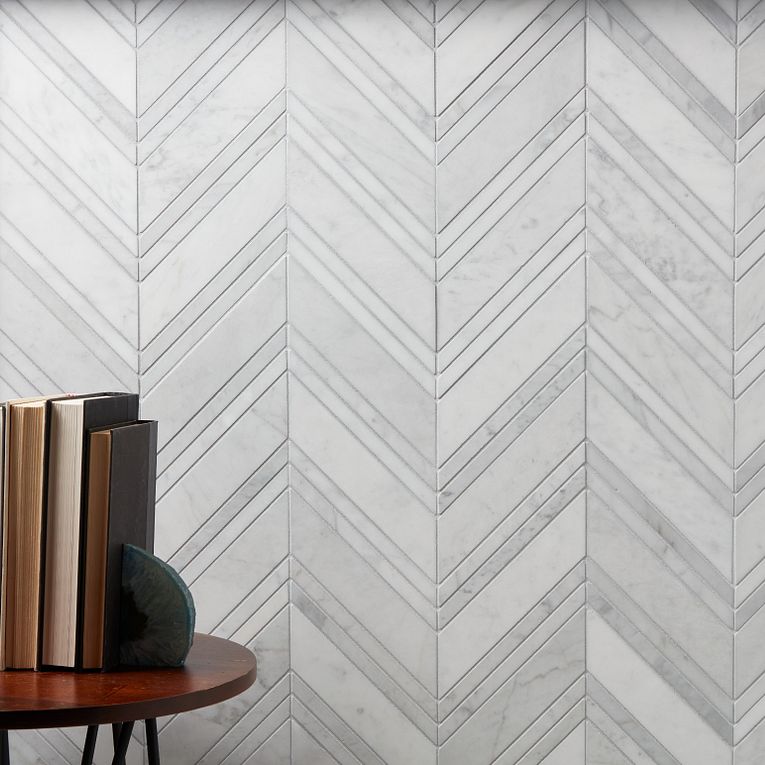 MAGMA Store & ServicesARIZONA TILE Cs-bianco Venatino Honed Marble Tile Chevron MeshARIZONA TILE Cs-bianco Venatino Honed Marble Tile