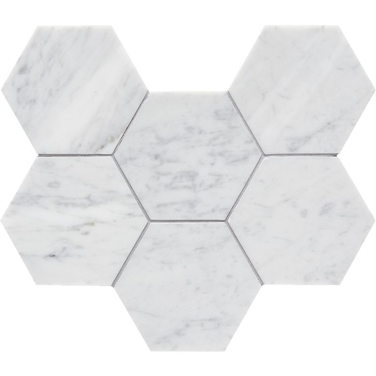 MAGMA Store & ServicesARIZONA TILE Cs-bianco Venatino Honed Marble Tile Hex 4 Inch MeshARIZONA TILE Cs-bianco Venatino Honed Marble Tile