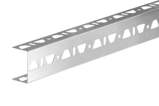 SCHLUTER SYSTEMSSchluter®-KERDI-BOARD-ZB U-shaped profile for reinforcement of KERDI-BOARD structures to be tiled stainless steel V2A19 mm (3/4")-250 cm (8' 2-1/2")Schluter®-KERDI-BOARD-ZB U-shaped profile for reinforcement of KERDI-BOARD structures to be tiled