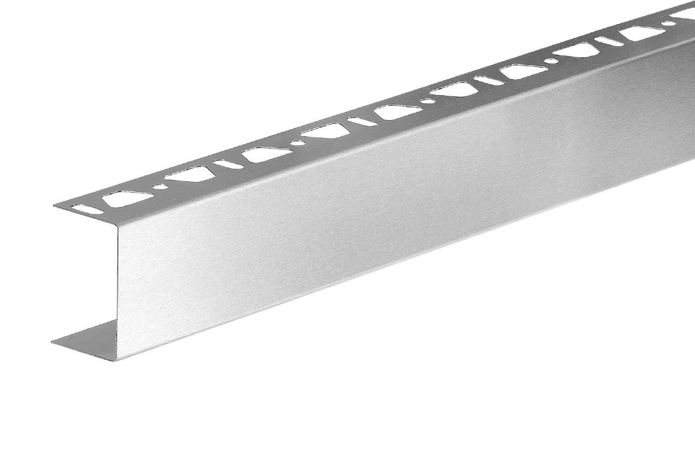 SCHLUTER SYSTEMSSchluter®-KERDI-BOARD-ZC U-shaped profile with finished facing KERDI-BOARD structures stainless steel V2Abrushed stainless steel38 mm (1-1/2")-250 cm (8' 2-1/2")Schluter®-KERDI-BOARD-ZC U-shaped profile with finished facing KERDI-BOARD structures