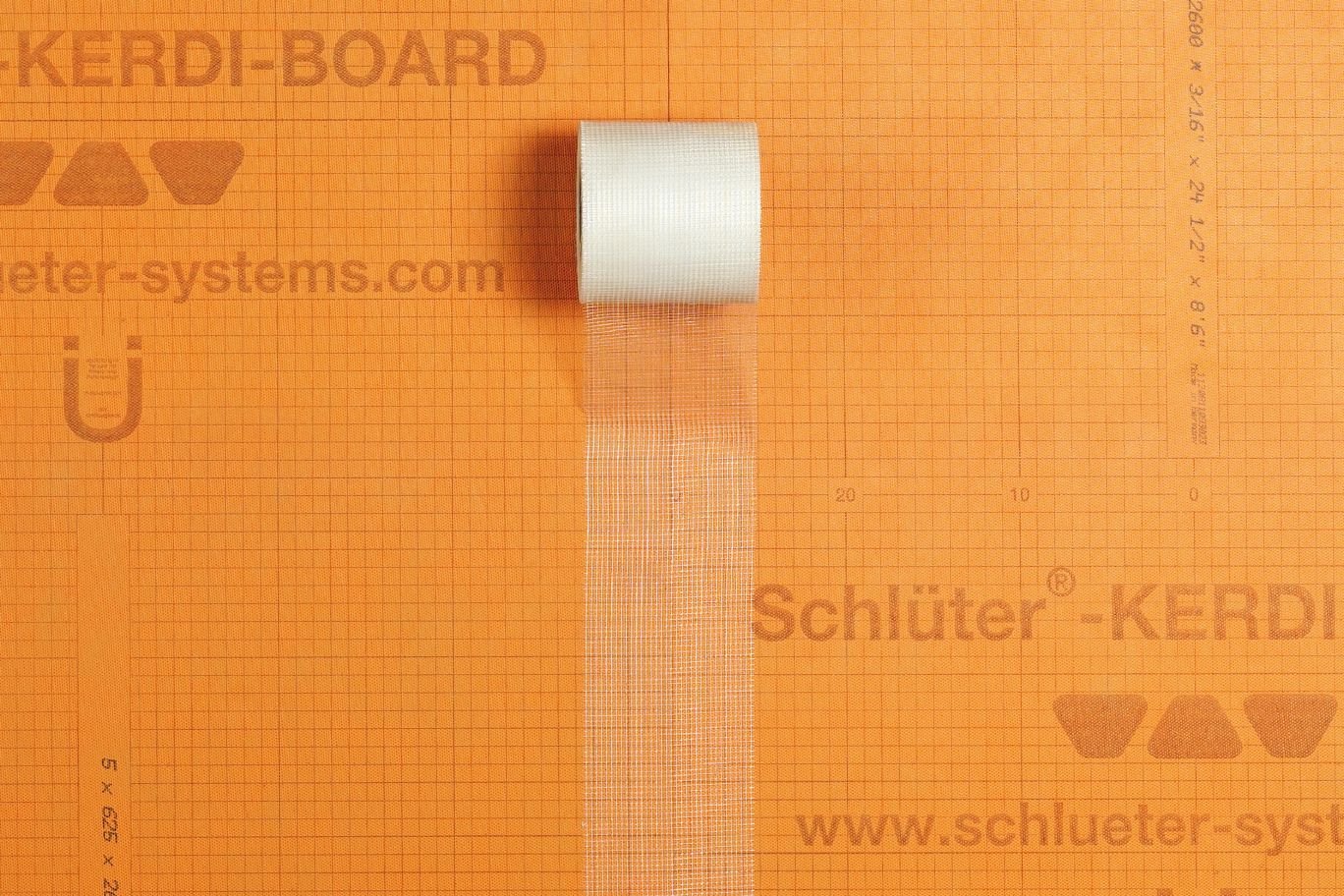 SCHLUTER SYSTEMSSchluter®-KERDI-BOARD-ZSA Single-sided adhesive tape for reinforcing KERDI-BOARD panels 100 mm (4")4500 cm (148')Schluter®-KERDI-BOARD-ZSA Single-sided adhesive tape for reinforcing KERDI-BOARD panels