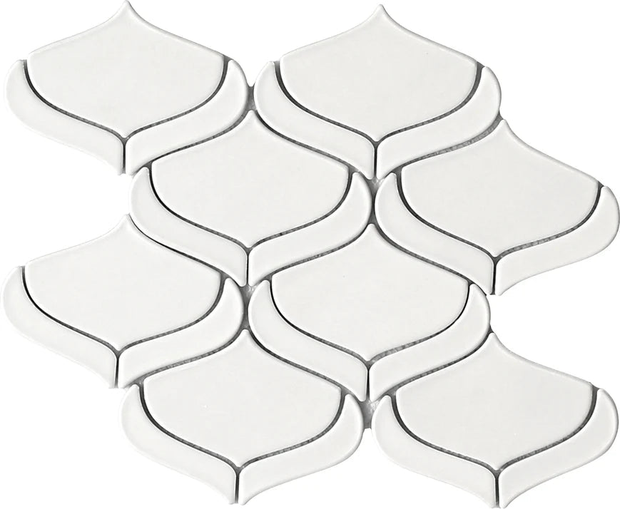 Emser TileEMSER TILE Mythos Arabesque on Mesh, Ceramic Mosaic White11" X 12"EMSER TILE Mythos Arabesque on Mesh, Ceramic Mosaic