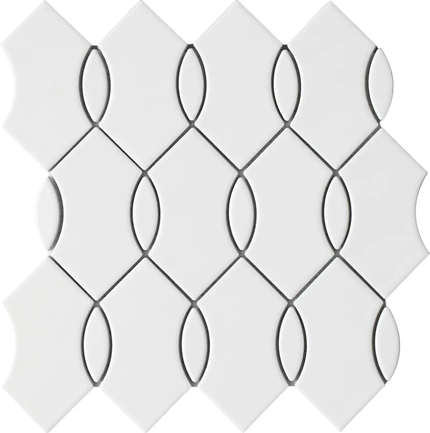 Emser TileEMSER TILE Mythos Wave on Mesh, Ceramic Mosaic White12" X 12"EMSER TILE Mythos Wave on Mesh, Ceramic Mosaic