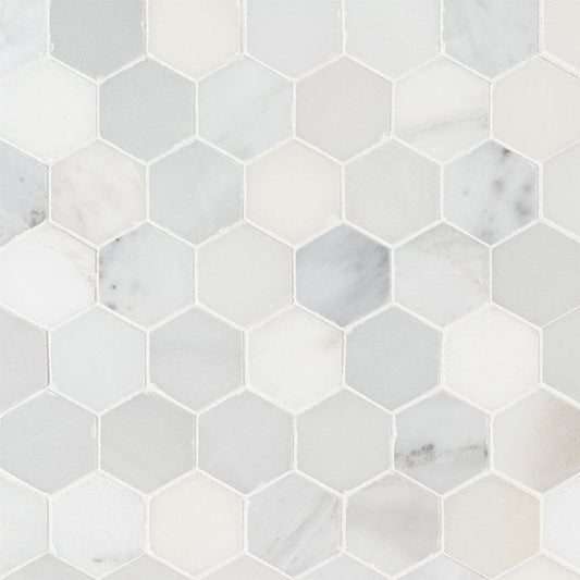 MSIArabescato Carrara 2" Hexagon Honed MSI Tiles Arabescato Carrara 2" Hexagon Honed MSI Tiles