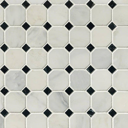 MSIArabescato Carrara Octagon Mosaic MSI Tiles Arabescato Carrara Octagon Mosaic MSI Tiles