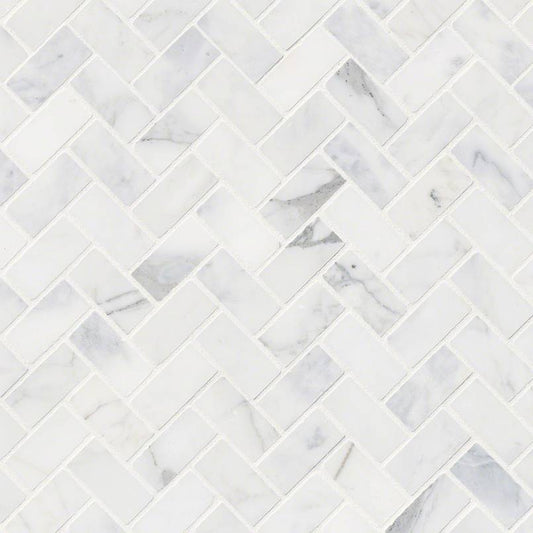 MSICalacatta Cressa Herringbone Mosaic MSI Tiles Calacatta Cressa Herringbone Mosaic MSI Tiles