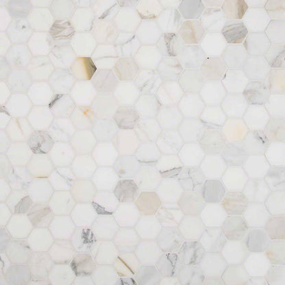 MSICalacatta Gold 2" Hexagon Mosaic MSI Tiles Calacatta Gold 2" Hexagon Mosaic MSI Tiles