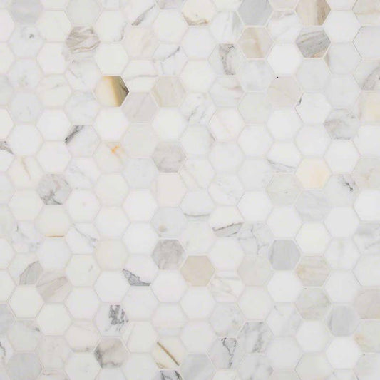 MSICalacatta Gold 2" Hexagon Mosaic MSI Tiles Calacatta Gold 2" Hexagon Mosaic MSI Tiles