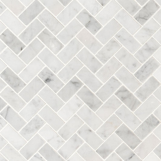 MSICarrara White 1x2 Herringbone Honed MSI Tiles Carrara White 1x2 Herringbone Honed MSI Tiles