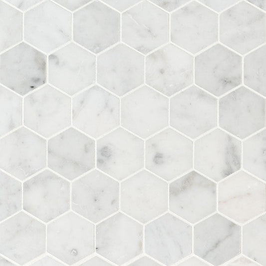 MSICarrara White 2" Hexagon Honed MSI Tiles Carrara White 2" Hexagon Honed MSI Tiles