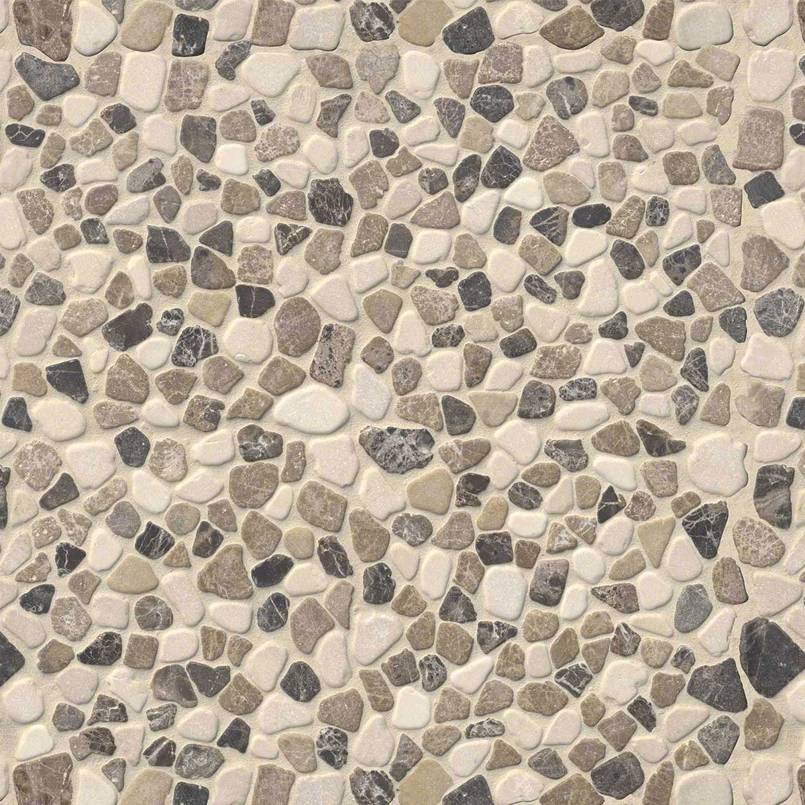 MSIMix Marble Pebbles Mesh Backed MSI Tiles Mix Marble Pebbles Mesh Backed MSI Tiles