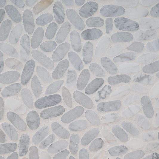 MSISliced Carrara White Pebble MSI Tiles Sliced Carrara White Pebble MSI Tiles