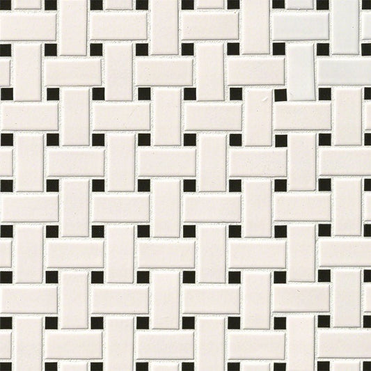 MSIWhite and Black Matte Basketweave 6mm MSI Tiles White and Black Matte Basketweave 6mm MSI Tiles