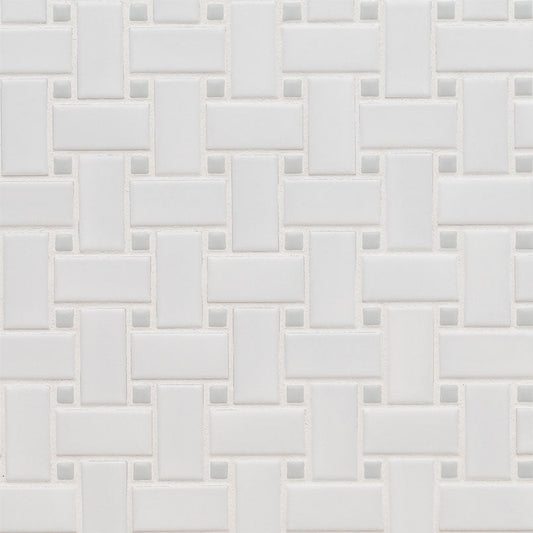 MSIWhite and Gray Matte Basketweave MSI Tiles White and Gray Matte Basketweave MSI Tiles