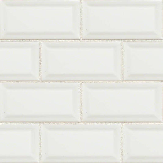 MSIWhite Glossy 3x6 Beveled MSI Tiles White Glossy 3x6 Beveled MSI Tiles